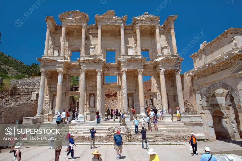 Library of Celsus, antique city of Ephesus, Efes, Turkey, Western Asia.