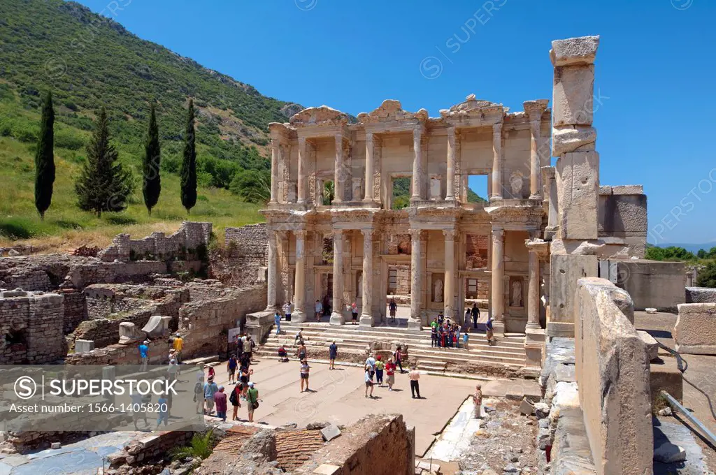 Library of Celsus, antique city of Ephesus, Efes, Turkey, Western Asia.