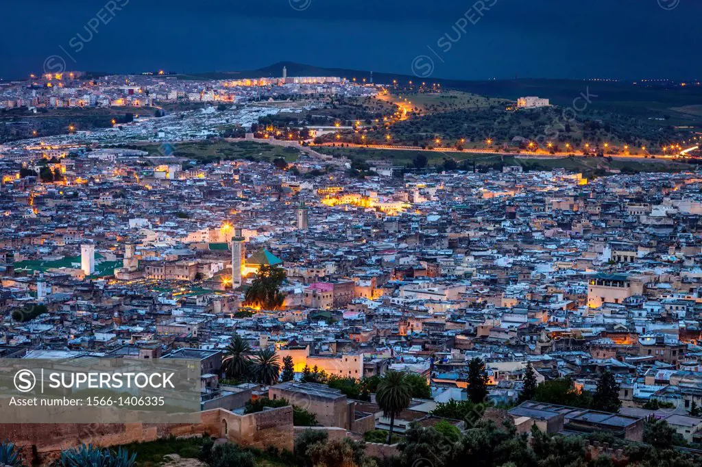 A View of The Medina (Old City) Fez, Morocco.