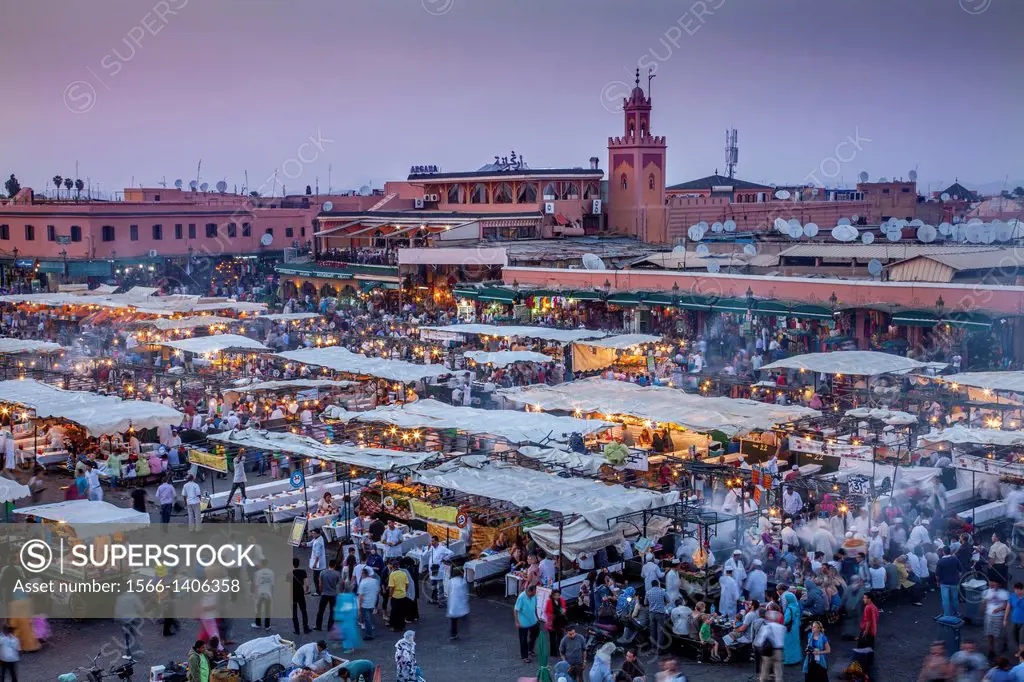 Jemaa el-Fna Square, Marrakech, Morocco.