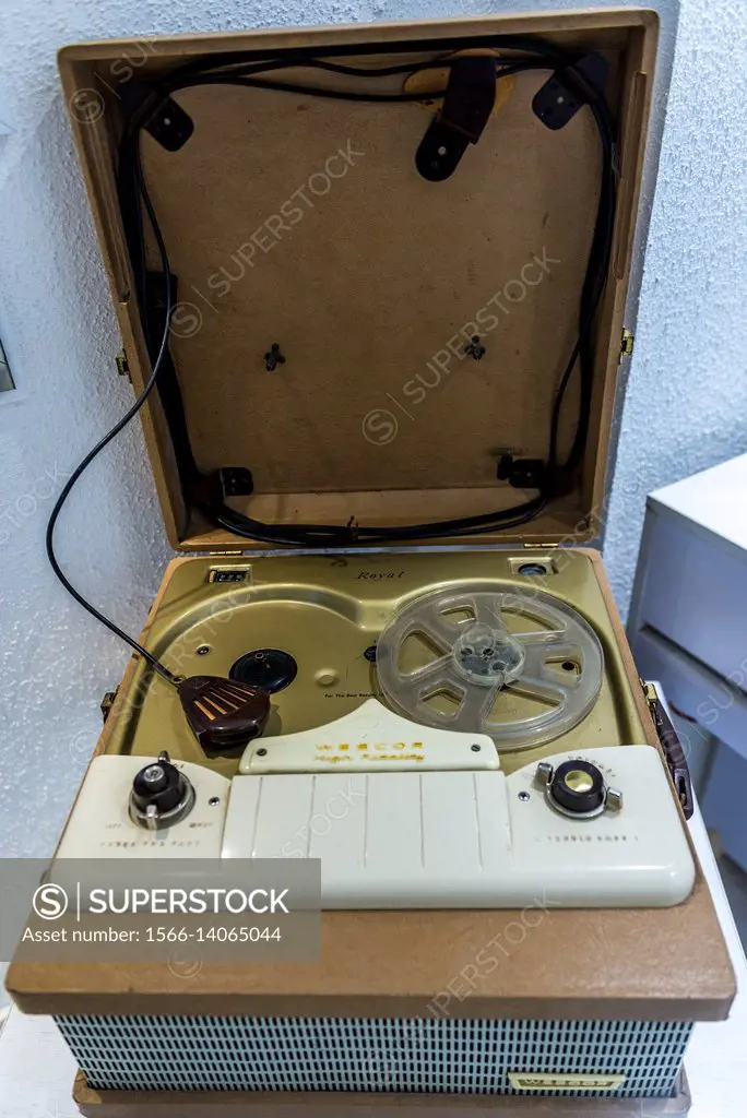 Webcor Royal reel-to-reel tape recorde in Museum of Music, homage to Iran's  musical traditions in Isfahan, capital of Isfahan Province in Iran. -  SuperStock