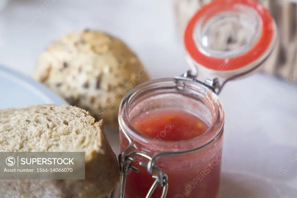 Tomato puree for spread on bread Spain