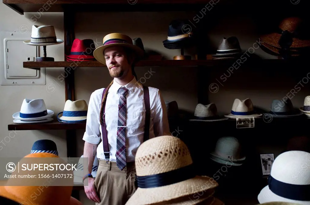 Goorin Bros Hat shop on 5th Avenue, Park Slope, Brooklyn, New York, USA