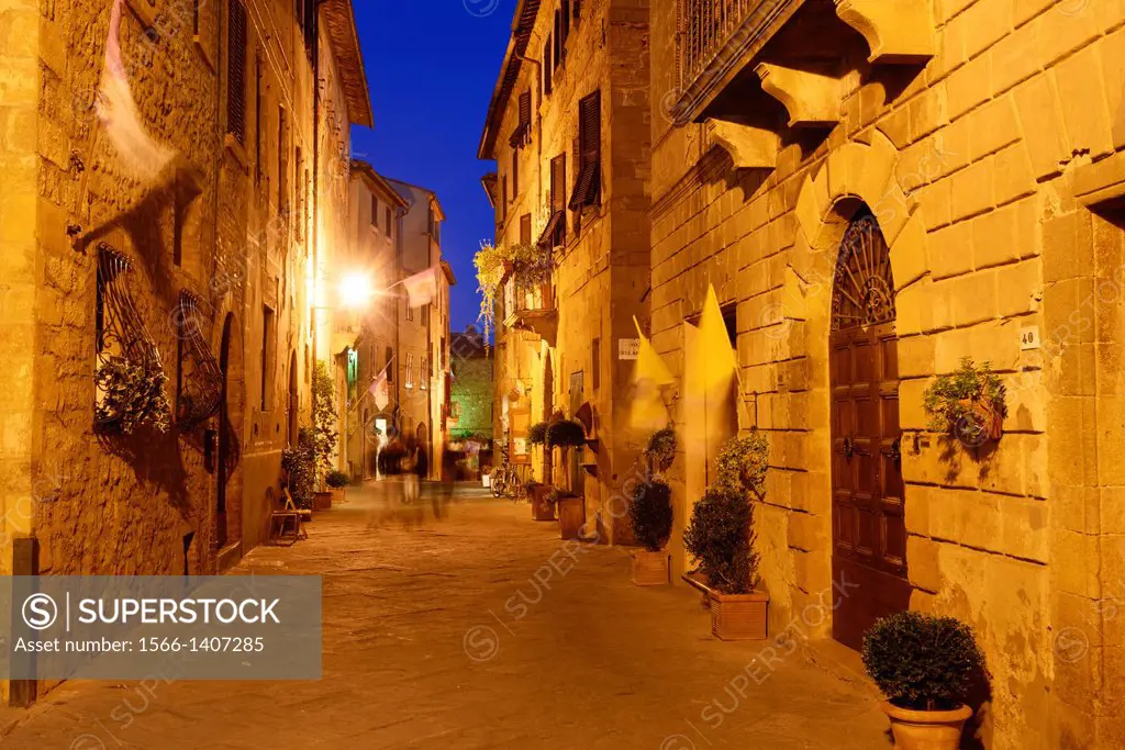 Europe, Italy, Tuscany, Pienza, Val d´Orcia, September 2013, UNESCO World Heritage - cultural site.