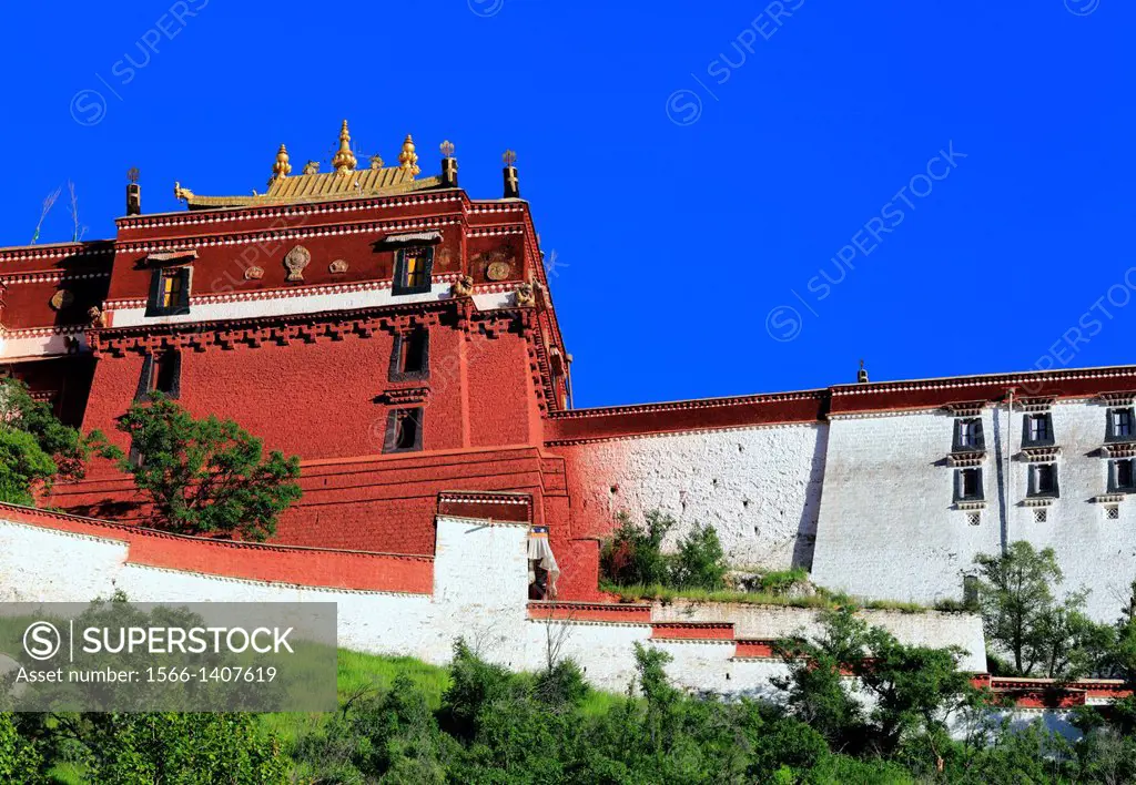 Red Palace, Potala Palace, Lhasa, Tibet, China.