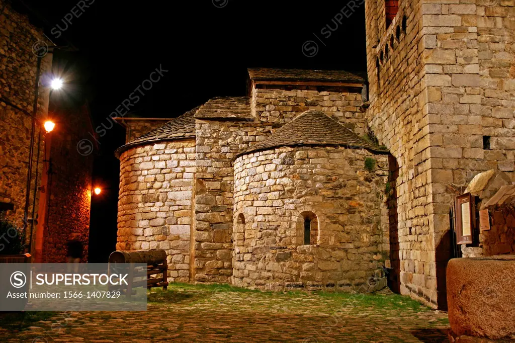 Romanesque church of Santa Eulalia, Erill la Vall, Vall de Boi, Catalonia, Spain