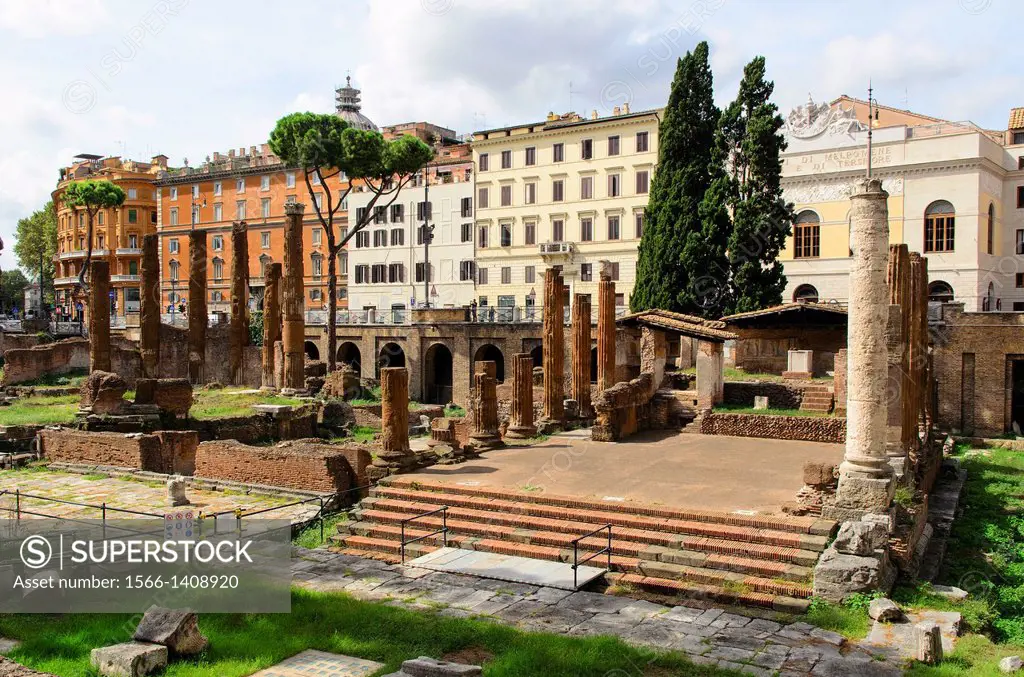 Temple of Juturna in Largo di Torre Argentina - Rome, Italy.