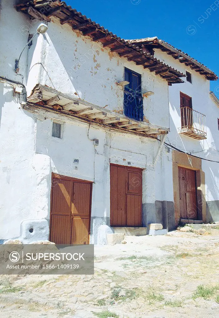 Typical houses. Jaraiz de la Vera, Caceres province, Extremadura, Spain.