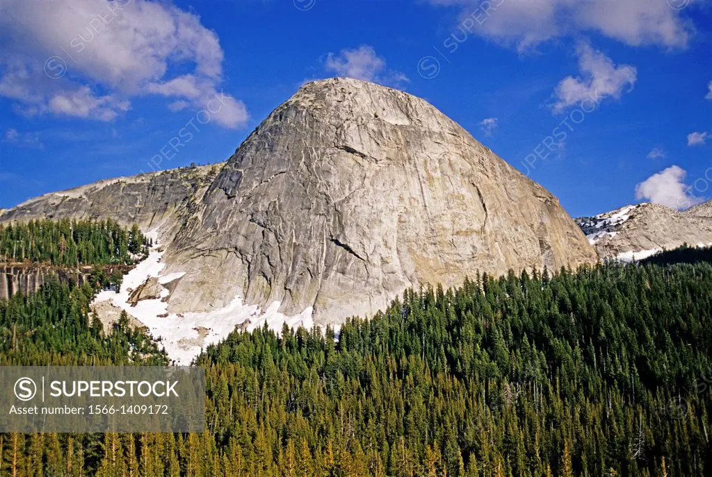 Yosemite, Fairview Dome a 900 foot tall formation that is home to classic rock climbs like the Regular Route, Grade 3, 5,9 and Lucky Streaks, Grade 3,...