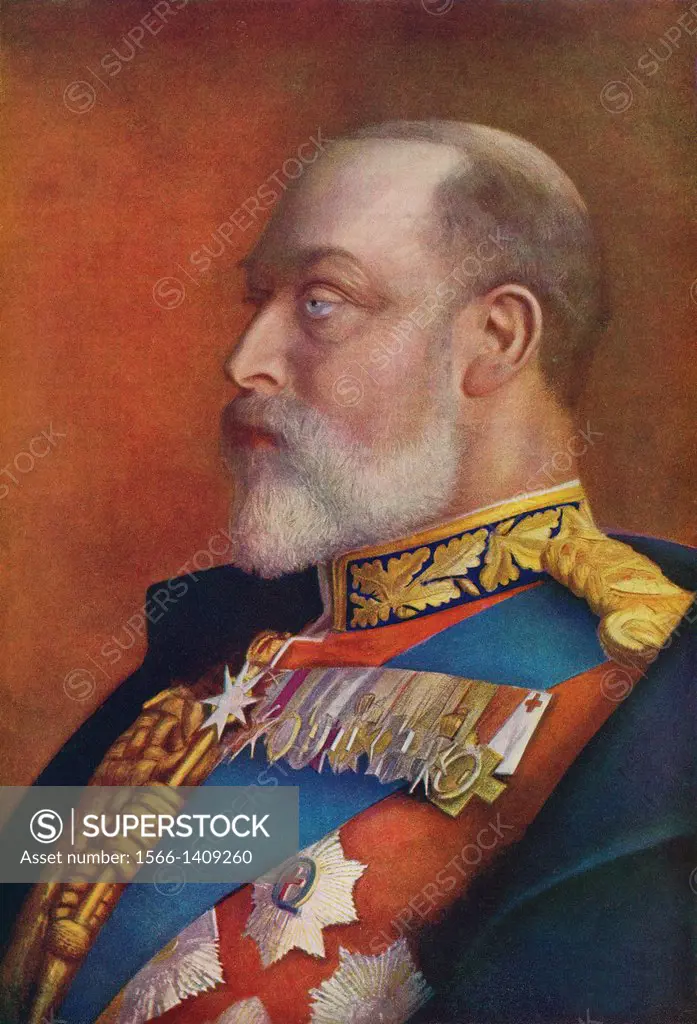 Edward VII , 1841-1910. King of the United Kingdom and the British Dominions and Emperor of India. After the painting by R. Ponsonby Staples. From Edw...