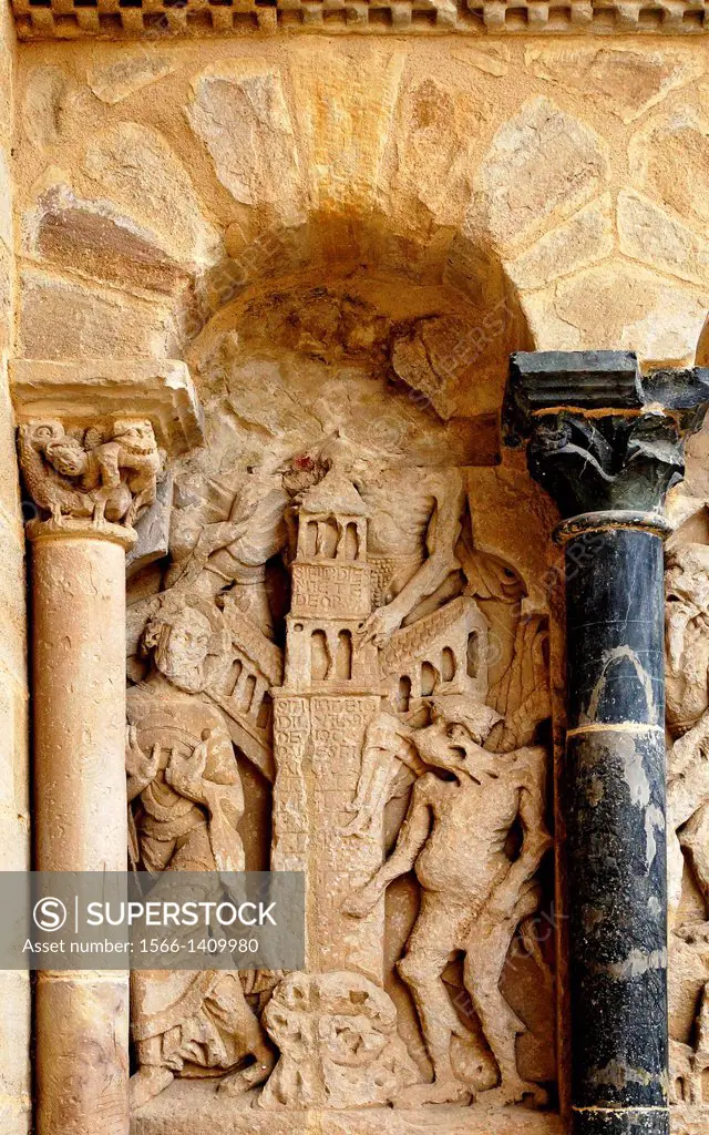 France. Limousin-Corréze. Beaulieu sur Dordogne.The most notable feature of the church is the elaborately sculpted south portal, particularly the tymp...