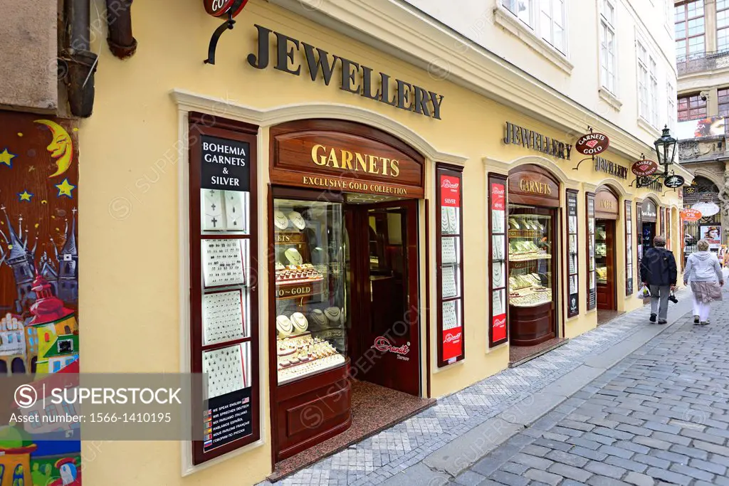 Jewelry Store Old Town Prague Czech Republic CZ Europe.
