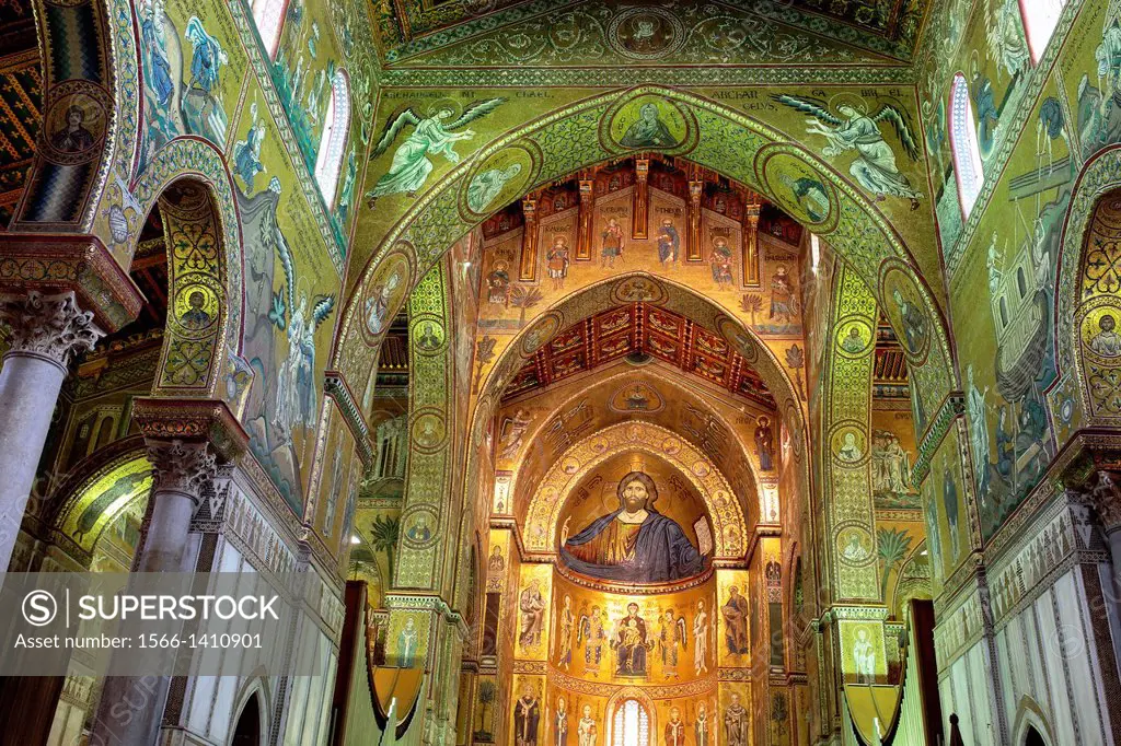 Monreale Cathedral, Monreale, Sicily, Italy.