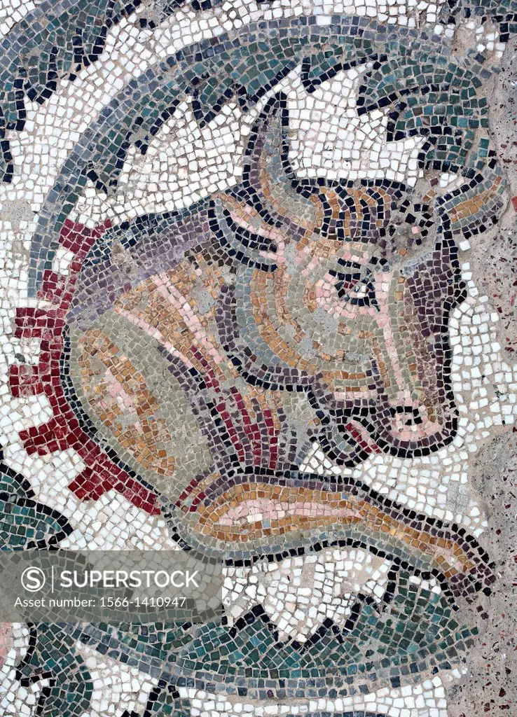 Roman floor mosaic, Villa Romana del Casale, Piazza Armerina, Sicily, Italy.