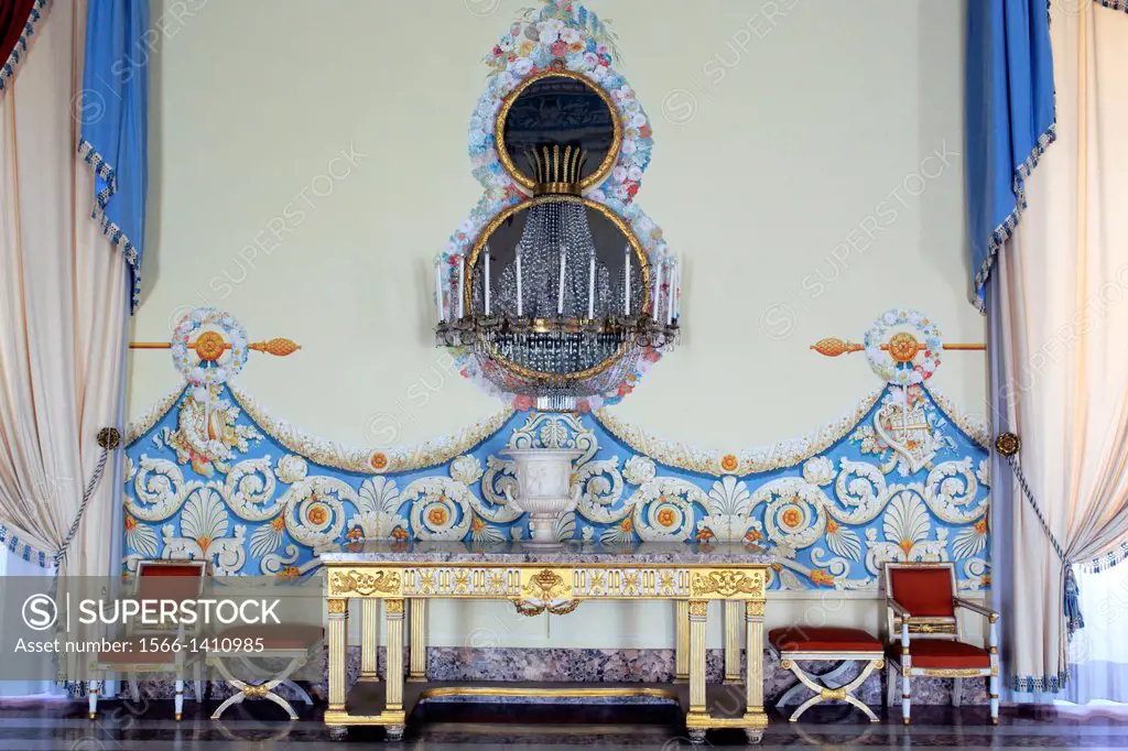 Palace interior, National Museum of Capodimonte, Naples, Campania, Italy.