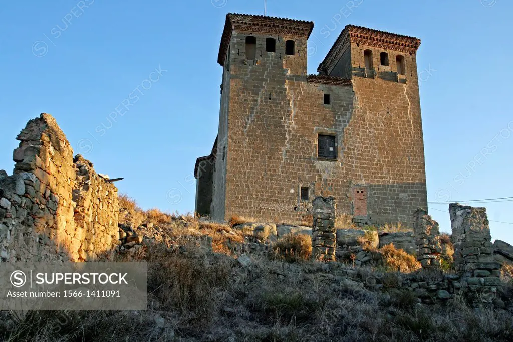 Montcortés Castle, Castles of Sio, La Segarra, Catalonia, Spain