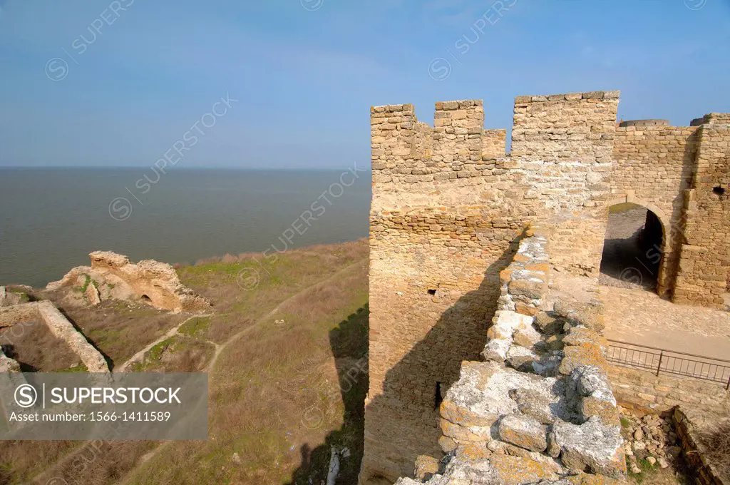 The fortress Akkerman from the Dniester Liman (white rock, white fortress), Belgorod-Dnestrovskiy , Ukraine, Eastern Europe.