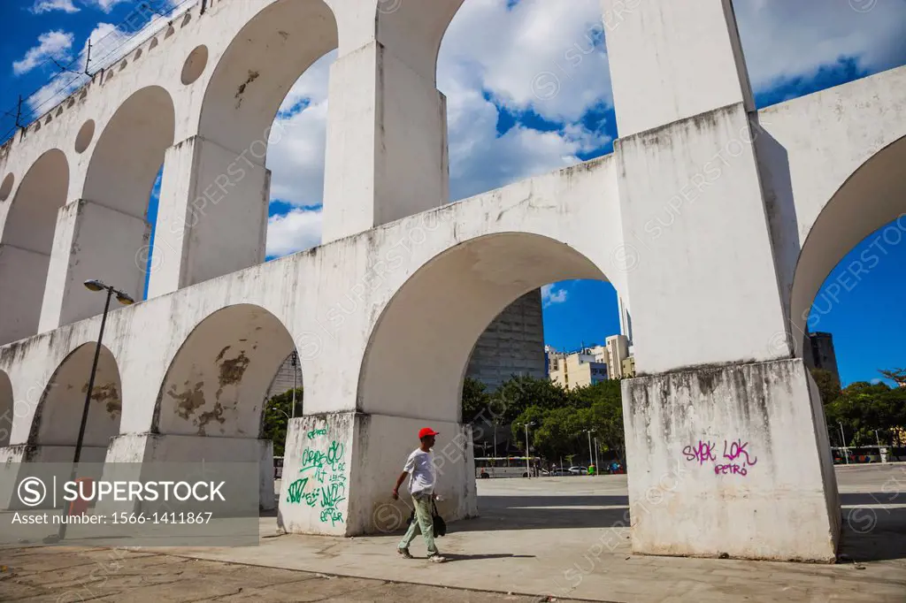 Arcos da Lapa aqueduct, Lapa, Rio de Janeiro, Brazil