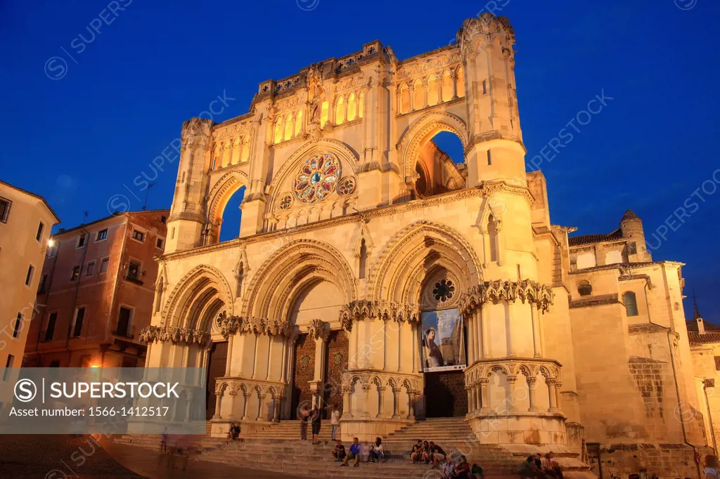 Spain, Castile La Mancha, Cuenca, Cathedral of St Mary and St Julian, Gothic style