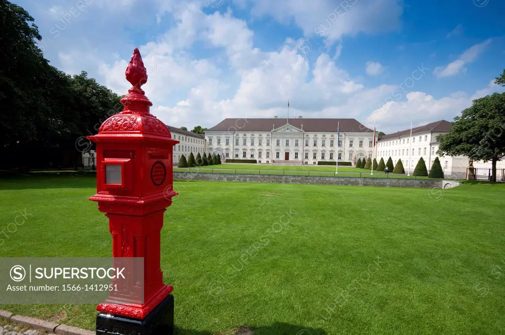 Germany, Berlin, Red Fire Alarm, Bellevue Palace, the Office of the German President.