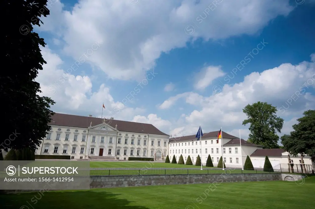 Germany, Berlin, Entrance to Bellevue Palace, the Office of the German President.