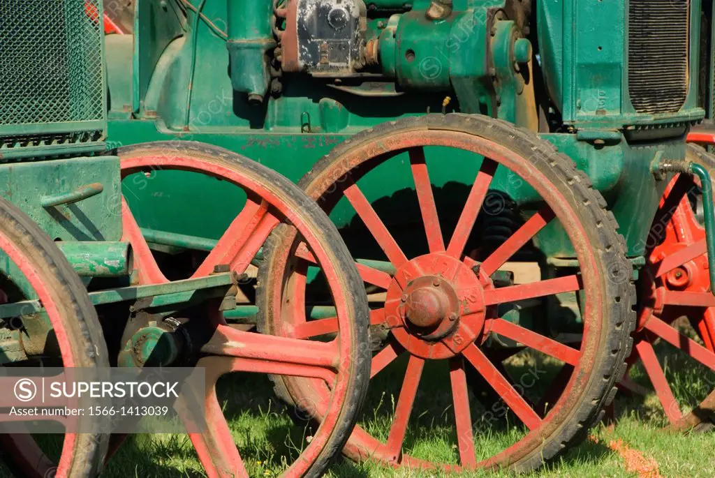 Antique tractor wheels, Great Oregon Steam-Up, Antique Powerland, Brooks, Oregon.