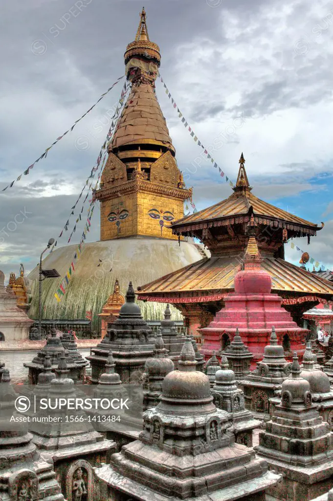 Stupa Swayambhunath, Kathmandu, Nepal.