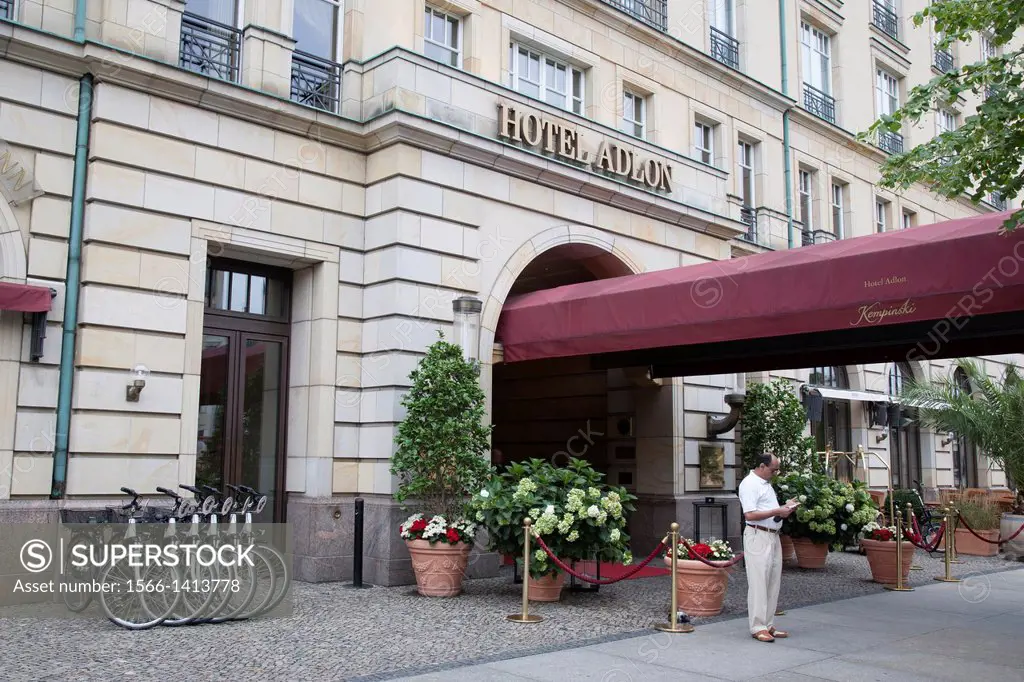 Hotel Adlon in Pariser Platz Square, Brandenburger Gate; Berlin; Germany; Europe.