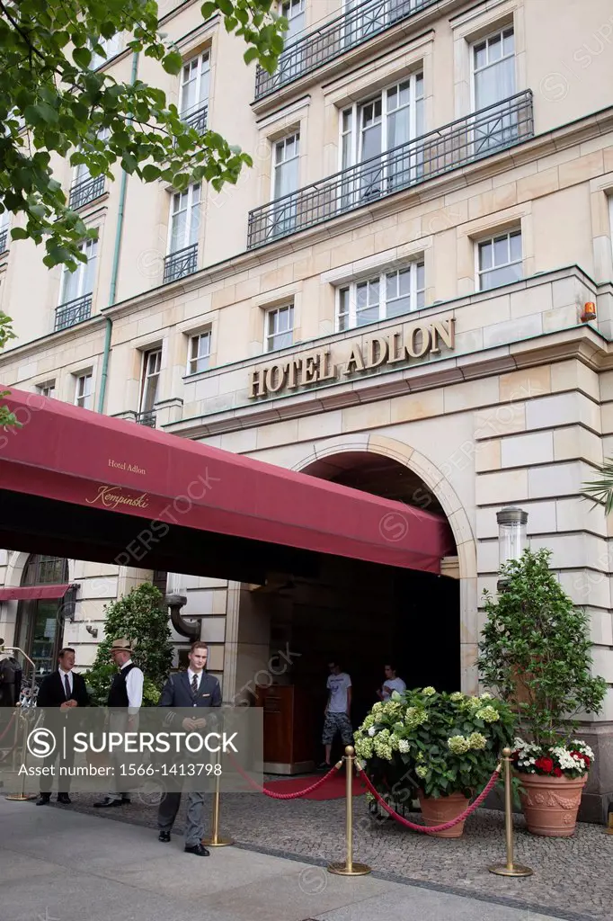 Hotel Adlon Entrance, Pariser Platz Square; Berlin; Germany;.