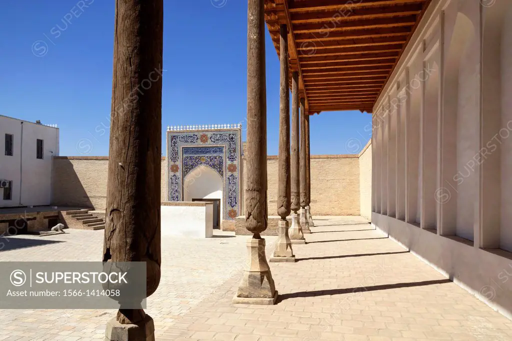 Coronation Hall in the Ark Fortress, Registan Square, Bukhara, Uzbekistan.