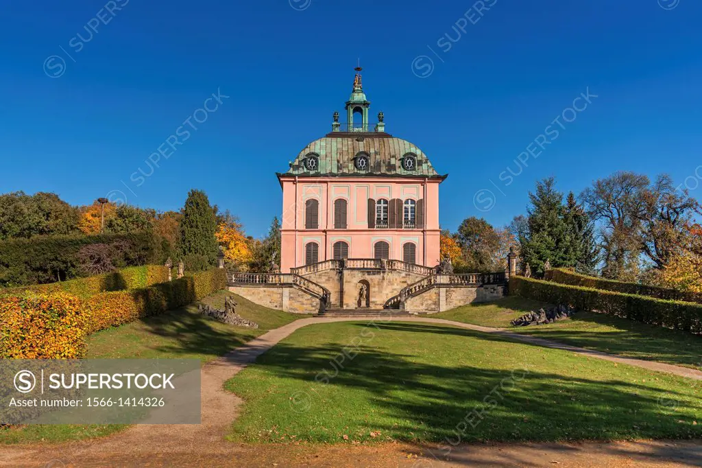 The Little Pheasant Castle was built in the style of the Rococo from 1769 to 1782. It is located in the municipality of Moritzburg near Dresden, admin...