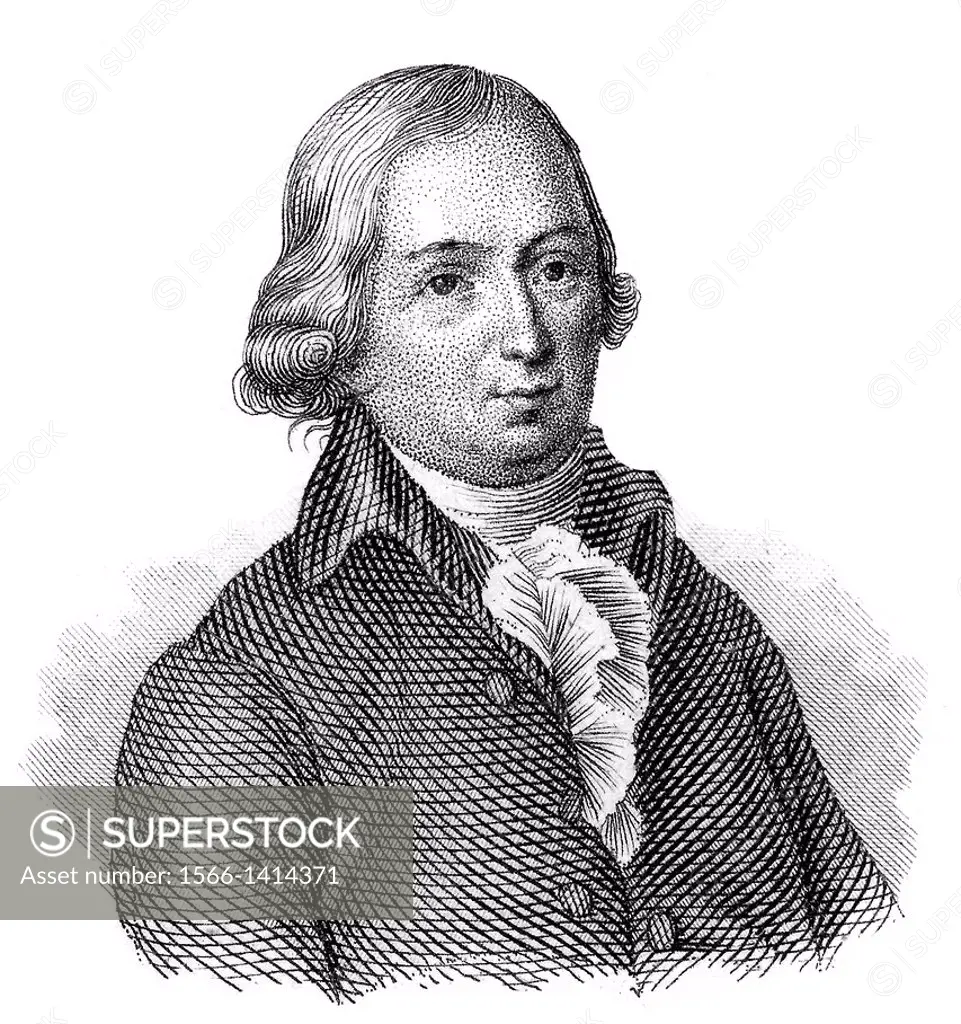 Johann Gottfried von Herder, 1744 - 1803, a German poet, translator, theologian and philosopher of history and culture of the Weimar Classics.