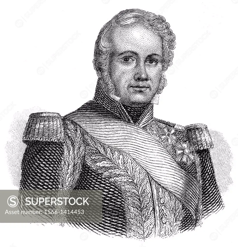 Portait of Nicolas Joseph Maison, 1er Marquis Maison, 1771 - 1840, a Marshal of France and Minister of War,.