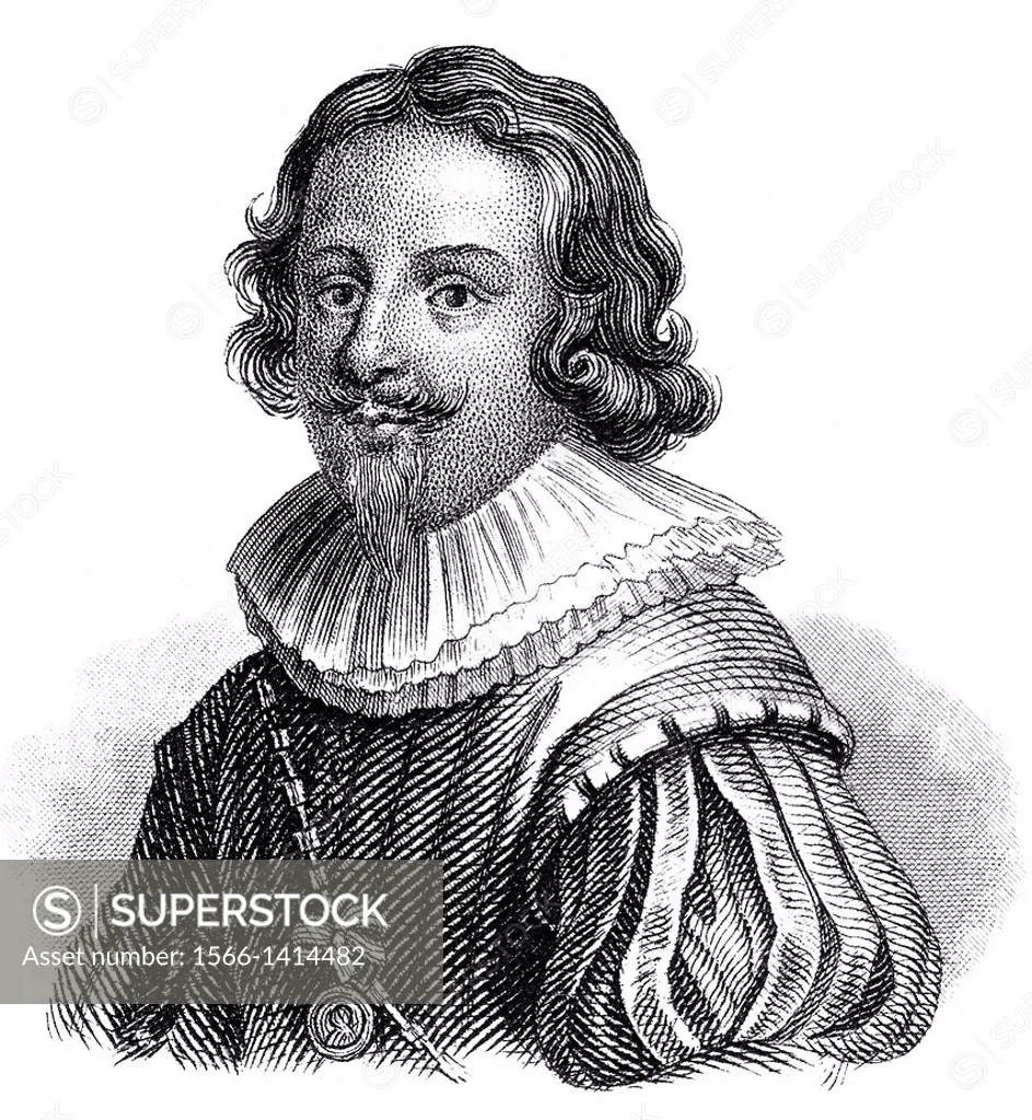 Portait of Jacques Callot, 1592 - 1635, a baroque printmaker and draftsman from the Duchy of Lorraine,.