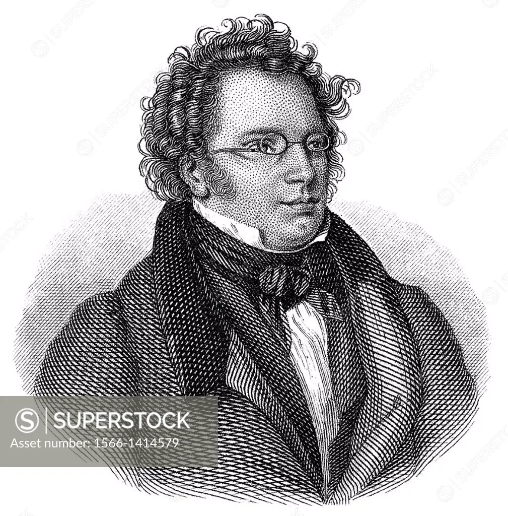 Franz Peter Schubert, 1797 - 1828, an Austrian composer,.