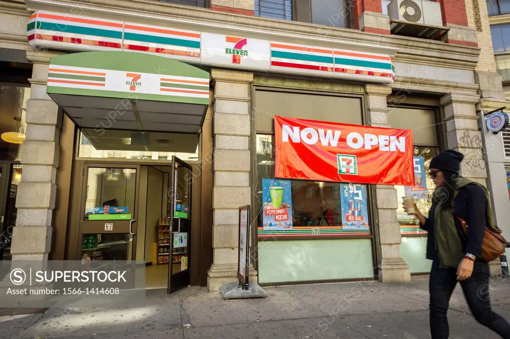 A recently opened 7-Eleven store is seen in the Chelsea neighborhood of New York
