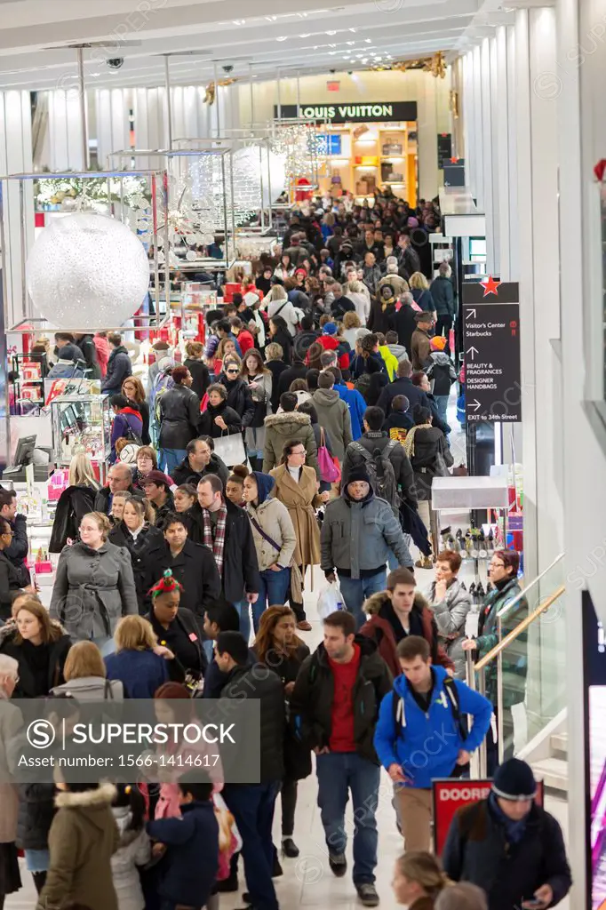 Shoppers in the Macy´s Herald Square flagship store in New York looking for bargains on Black Friday, the day after Thanksgiving. Many retailers, incl...