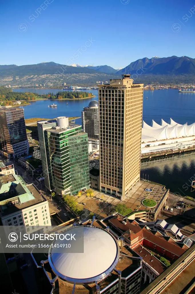 Canada, British Columbia, Vancouver, Coal Harbor and Canada Place