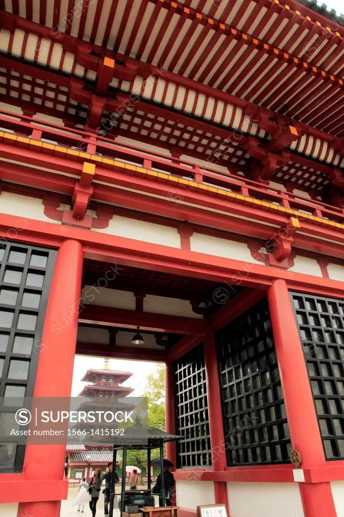 Japan, Osaka, Shitennoji, buddhist temple,.