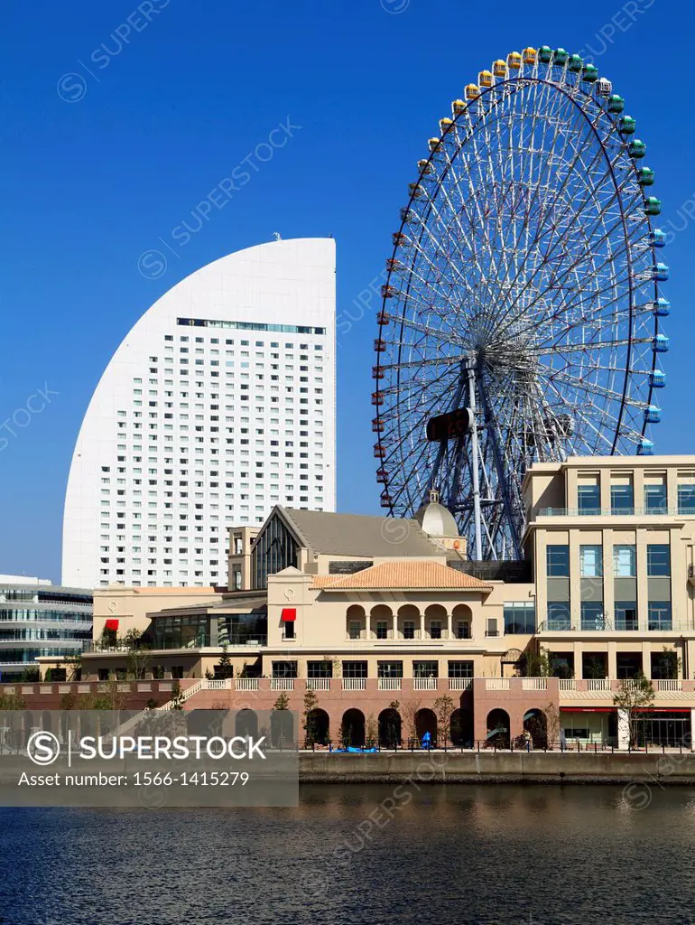 Japan, Yokohama, Minato Mirai, InterContinental, Ferris Wheel,.