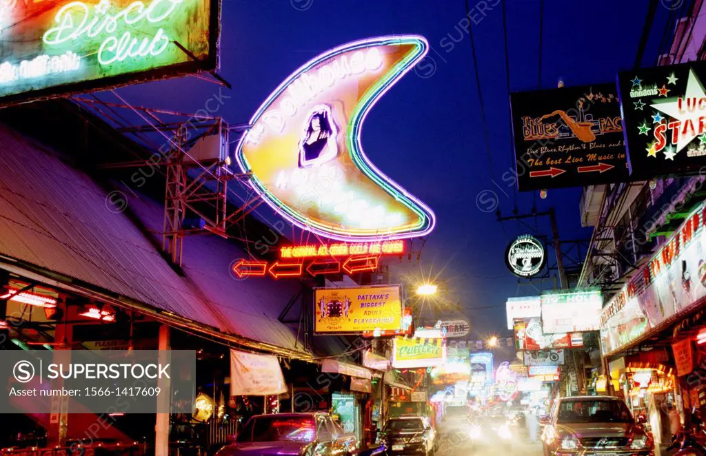 Pattaya Walking Street at night