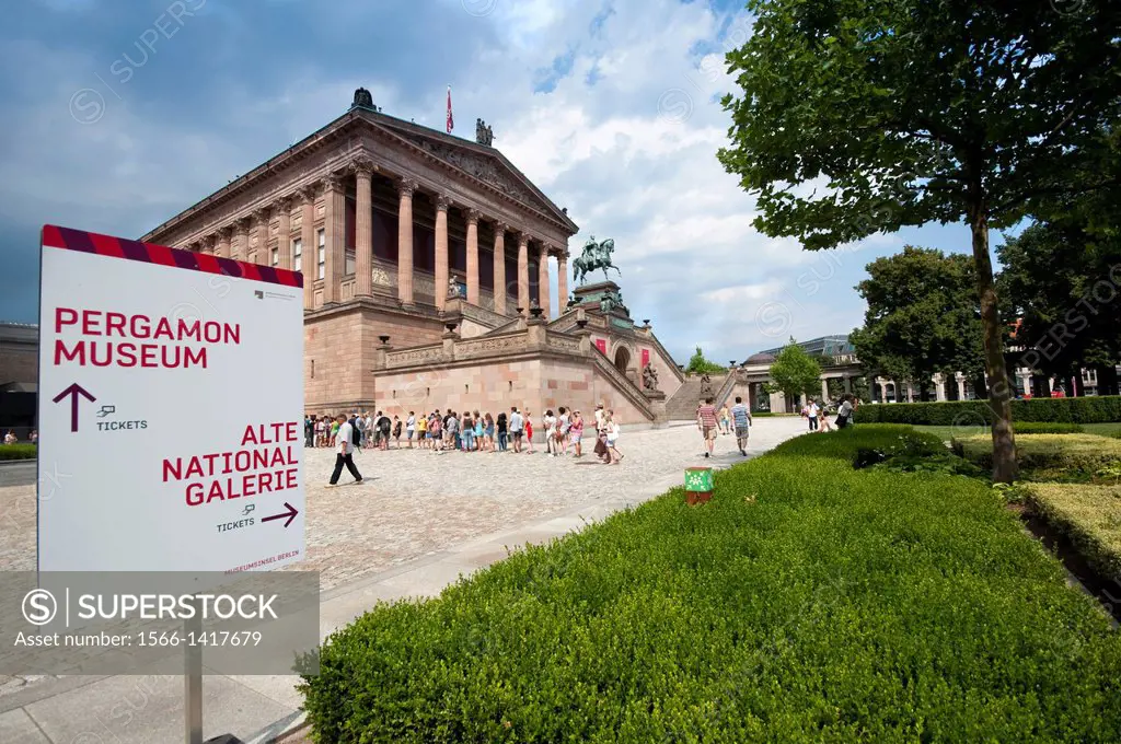 Germany, Berlin, Mitte District, Museumsinsel Island, Alte Nationalgalerie Old National Gallery.