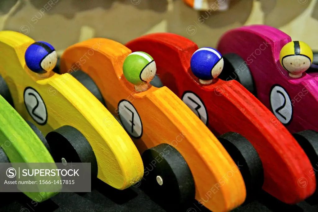 Wooden race cars, toys