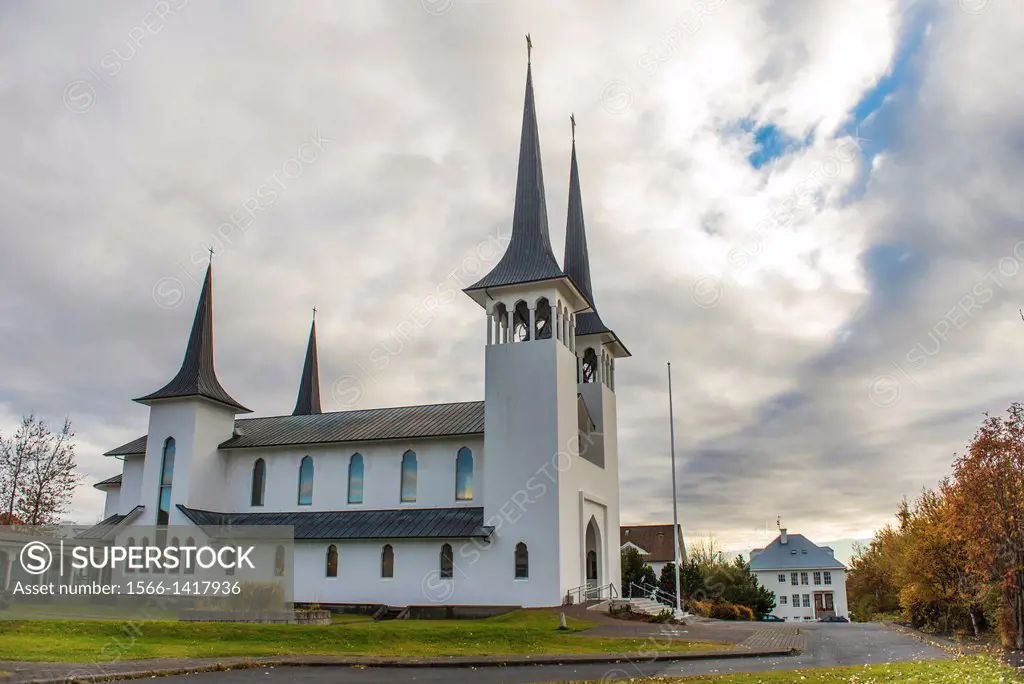 Háteigskirkja church, Reykjavik, Iceland.