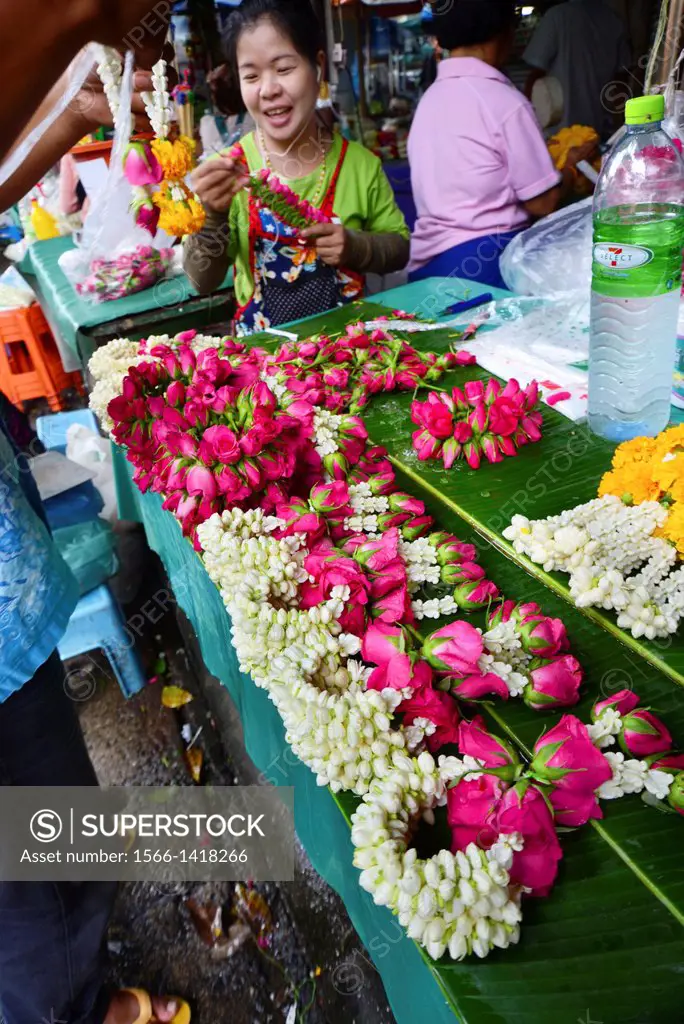 Flowers at the flower market in Bangkok.
