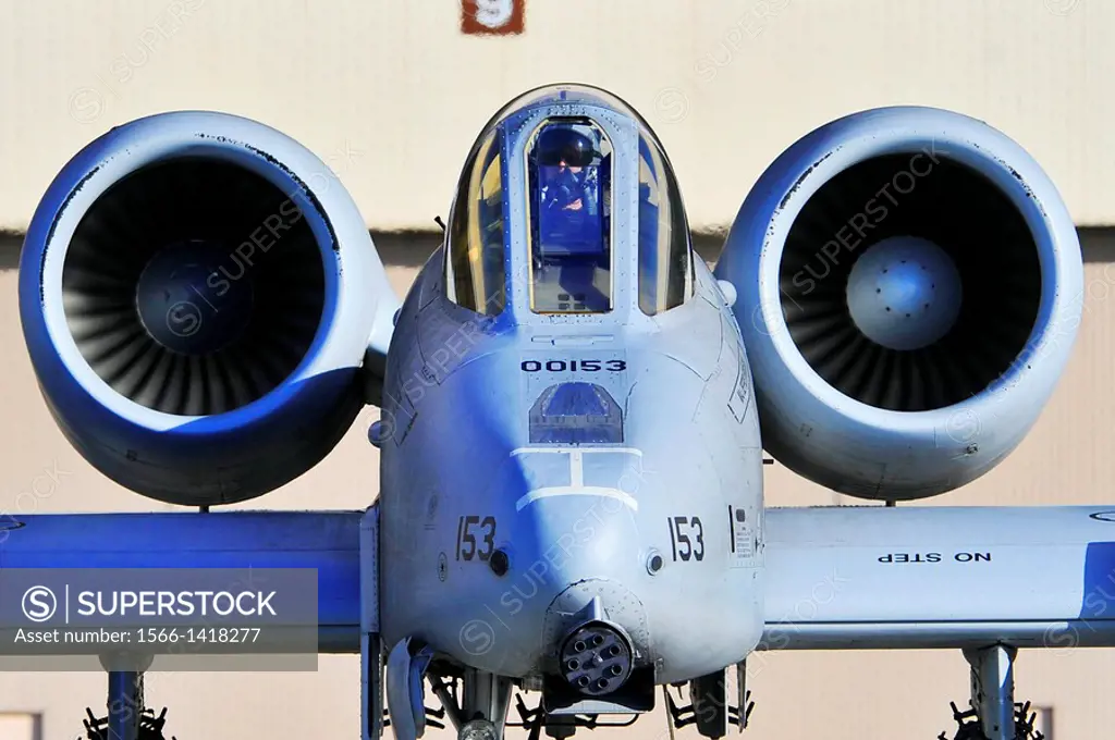 An A-10 Thunderbolt II makes its way to the runway during Red Flag-Alaska, Oct  9, 2009, at Eielson Air Force Base, Alaska  Red Flag-Alaska provides p...