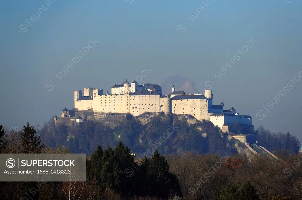 Urban landscape of the Festung Hohensalzburg in Salzburg, Austria
