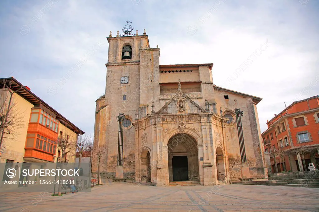 Agurain village, Salvatierra, San Juan Bautista Church, Alava, Basque Country, Spain, Europe