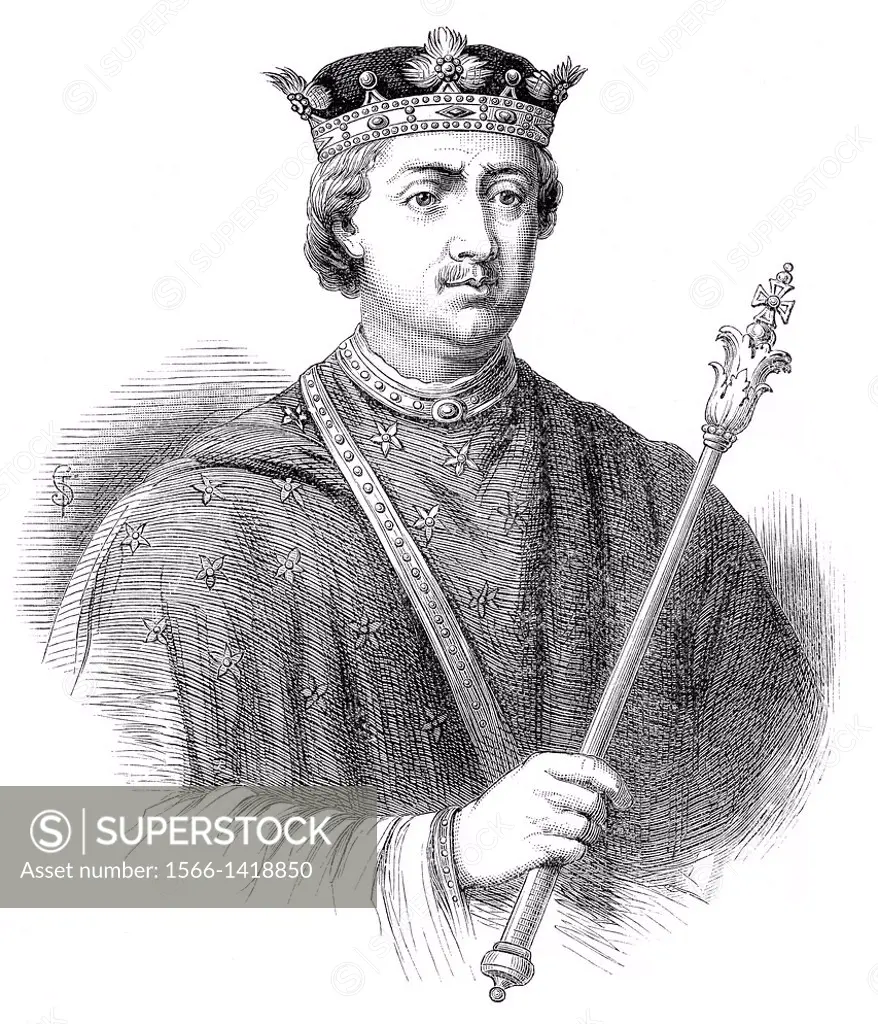 Henry II, or Henry Curtmantle, Henry FitzEmpress or Henry Plantagenet, 1133 - 1189, Count of Anjou, Count of Maine, Duke of Normandy, Duke of Aquitain...