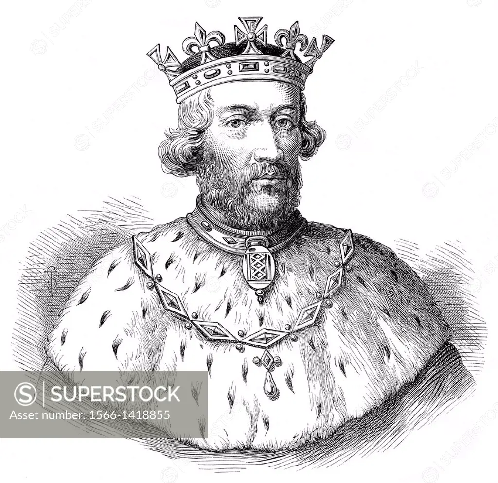 Edward II or Edward of Caernarfon, 1284 - 1327, King of England from 1307 to 1327, Eduard II.,.